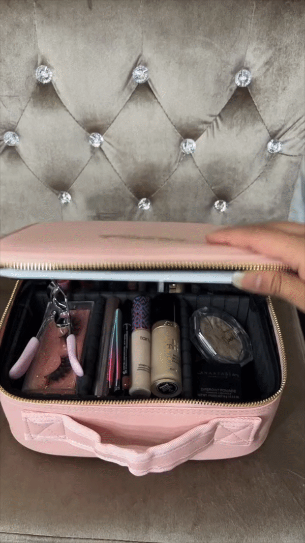 Make up Bag Cosmetic Case Women's Handbags Smart LED Light Mirror Travel  Beauty Toiletry Kit Makeup Organizers Storage Box Bags